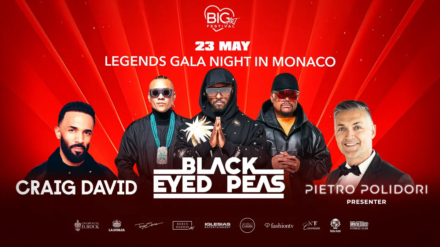 Condurrò una serata di Gala con i Black Eyed Peas e Craig David a Montecarlo