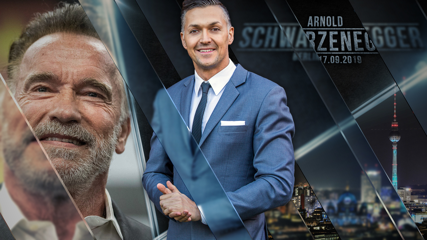 On stage with Arnold Schwarzenegger!
